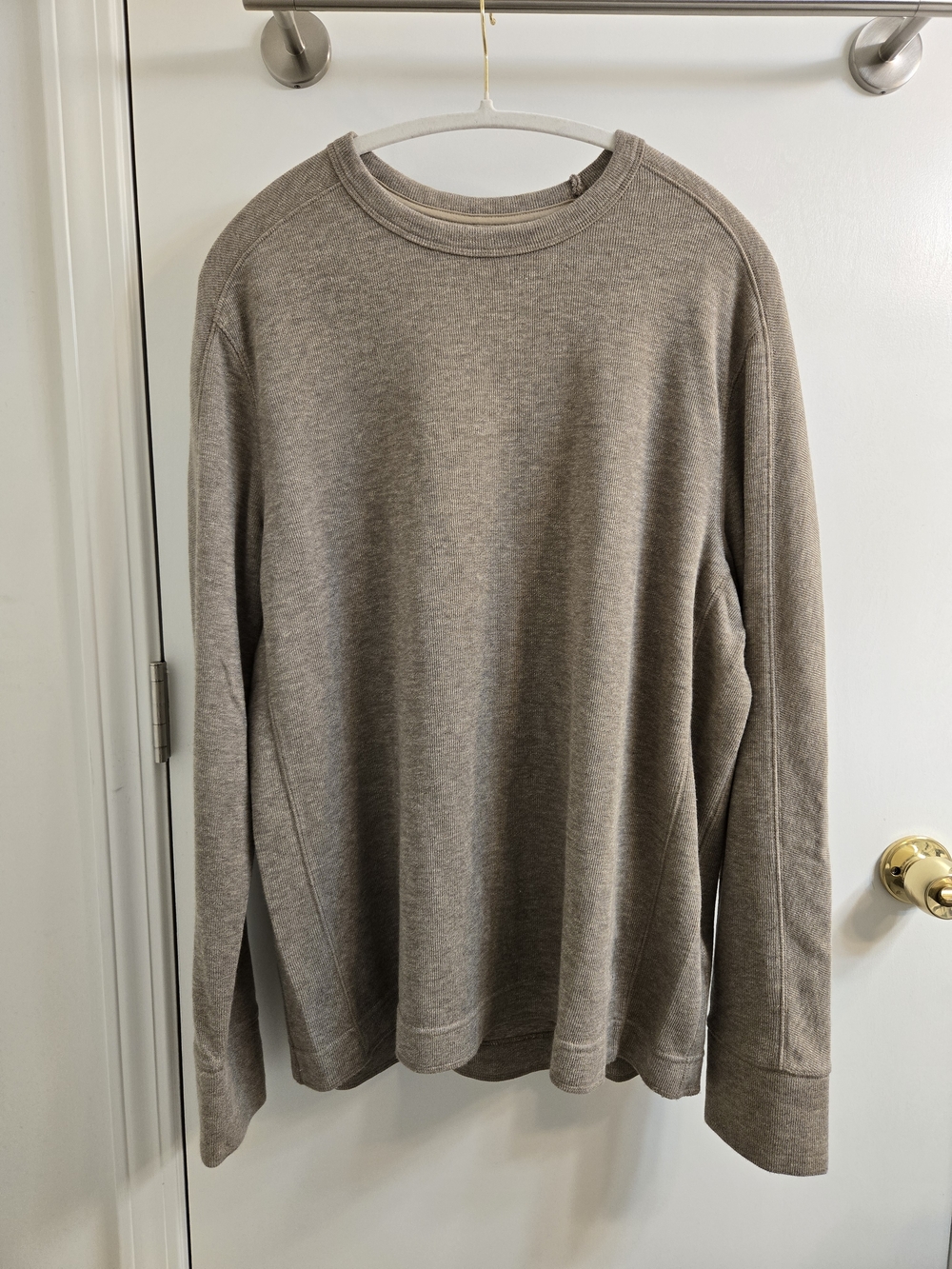 Banana Republic Men's Crewneck Sweater - Taupe Heather, Size L, NWT